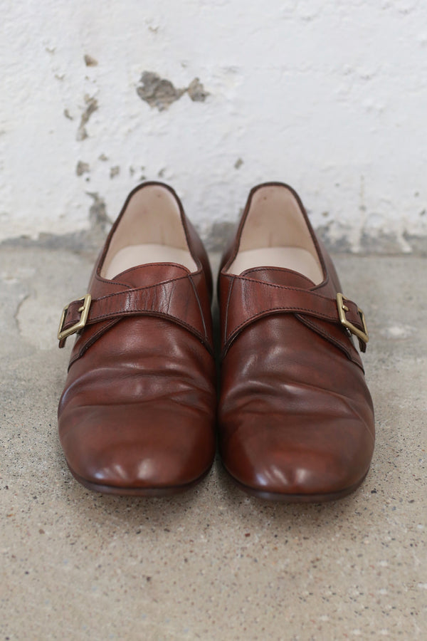 Aviva Jifei Xue x Shoe&Sewn Buffalo Leather Shoes AJX-ANN-Antique Brown